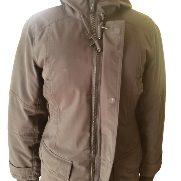 Aritzia TNA The Bancroft Black Premium Goose Down Slim Fit Parka Women's Coat S - Picture 9 of 16